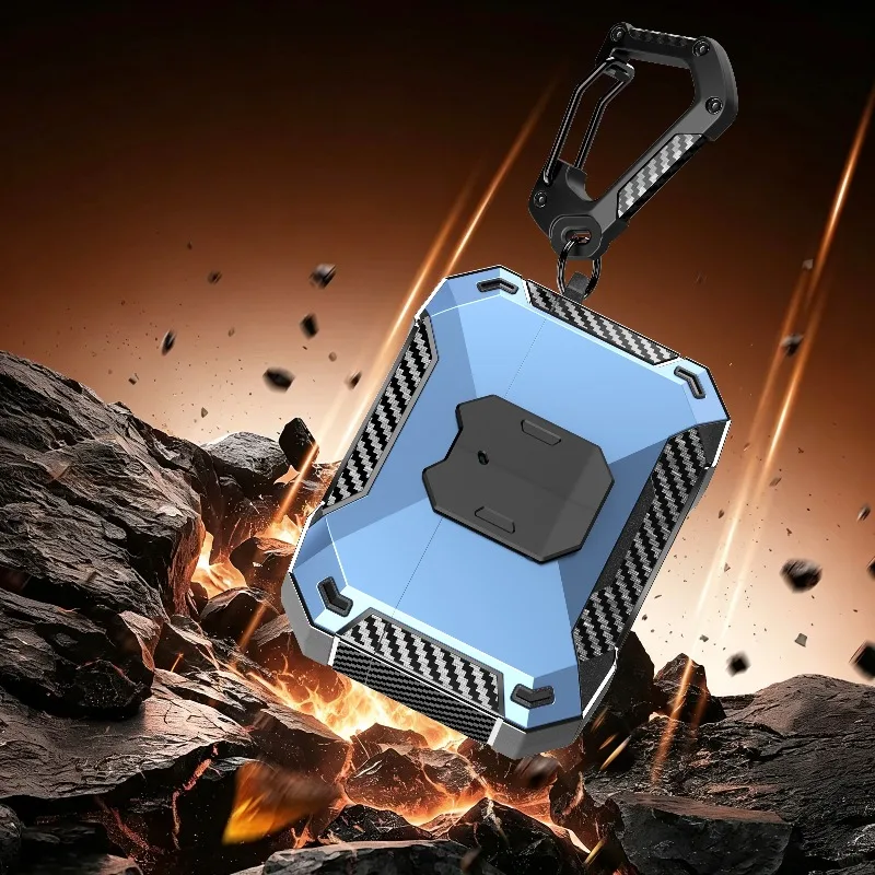 Case For JBL Wave Beam 2 Earphone Cover With Secure Lock Carbon Fiber Headphone Shell 360 Degree Protective Holder Hook Funda