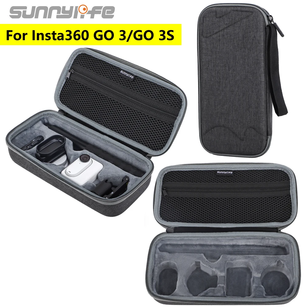 Sunnylife Carrying Case For Insta360 GO 3 Body Bag Portable Storage Bag Action Camera Protection Box For Insta 360 GO 3S Parts