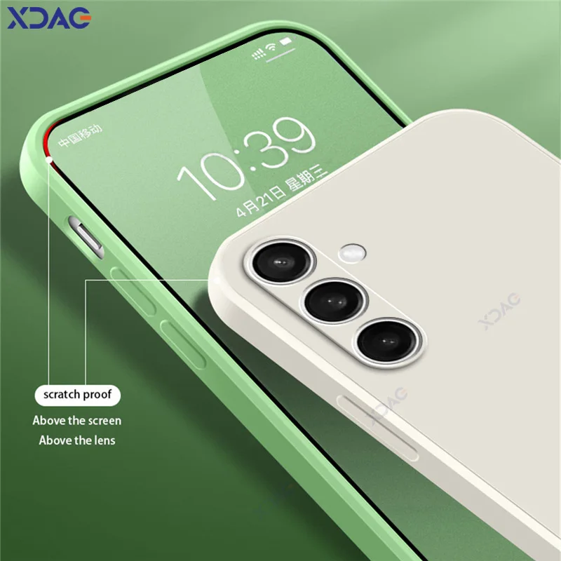 Dual Layer 360 Full Protective Phone Case for Samsung S25 FE S25FE SM-S731B Soft Square Liquid Silicone Back Cover Housing Armor