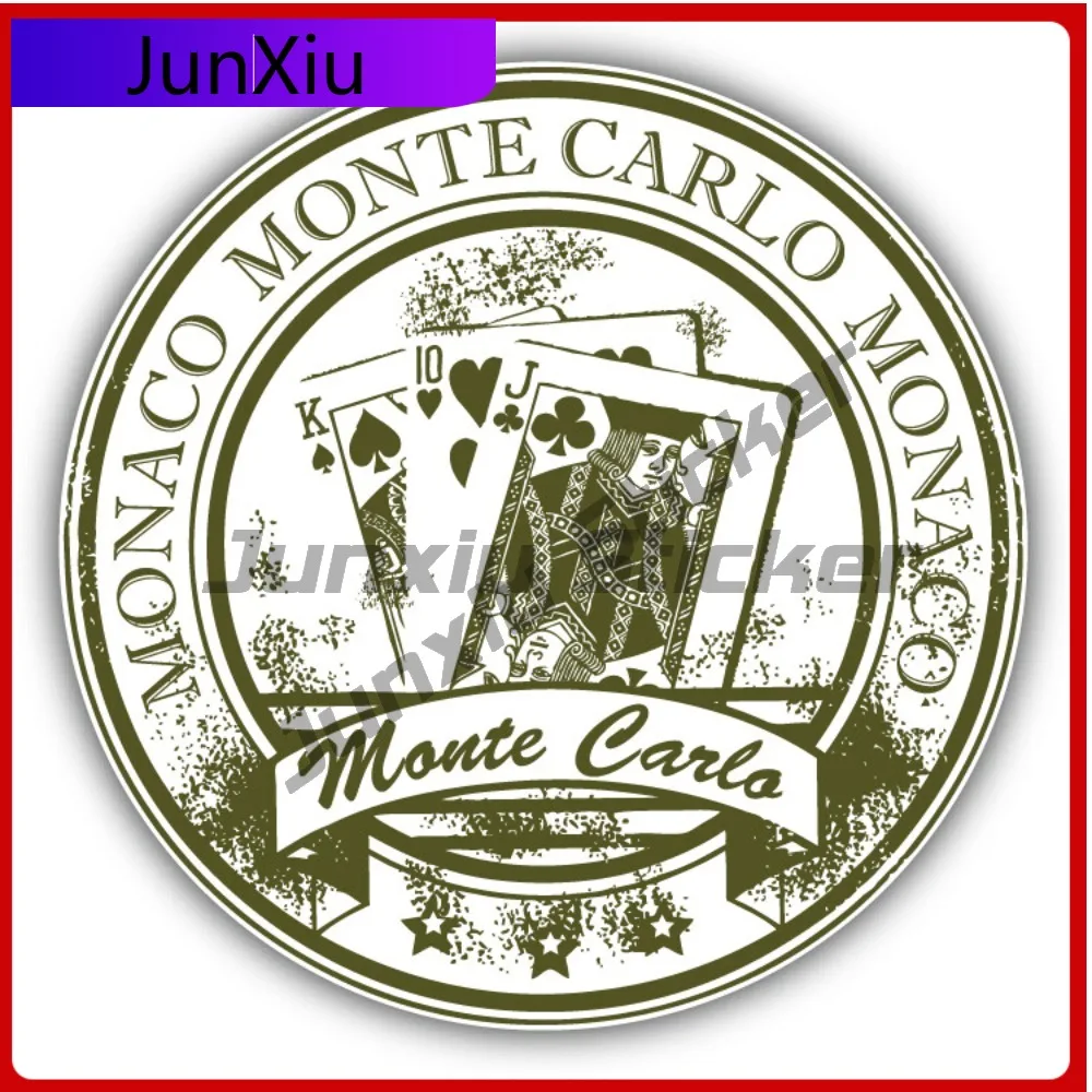 Monte Carlo Monaco Creative Sticker Travel Stamp Car Decal Bumper Stickers Anime Style Car Use For Car Automotive Decor Scrat