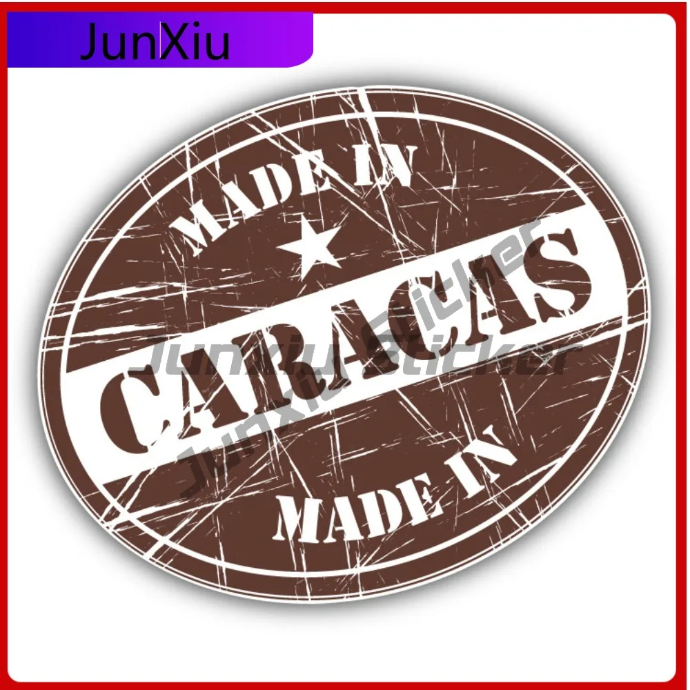 Made In Caracas Creative Sticker Travel Stamp Car Decal Bumper Stickers Funny Style Motorcycle Use For Auto Styling Accessory