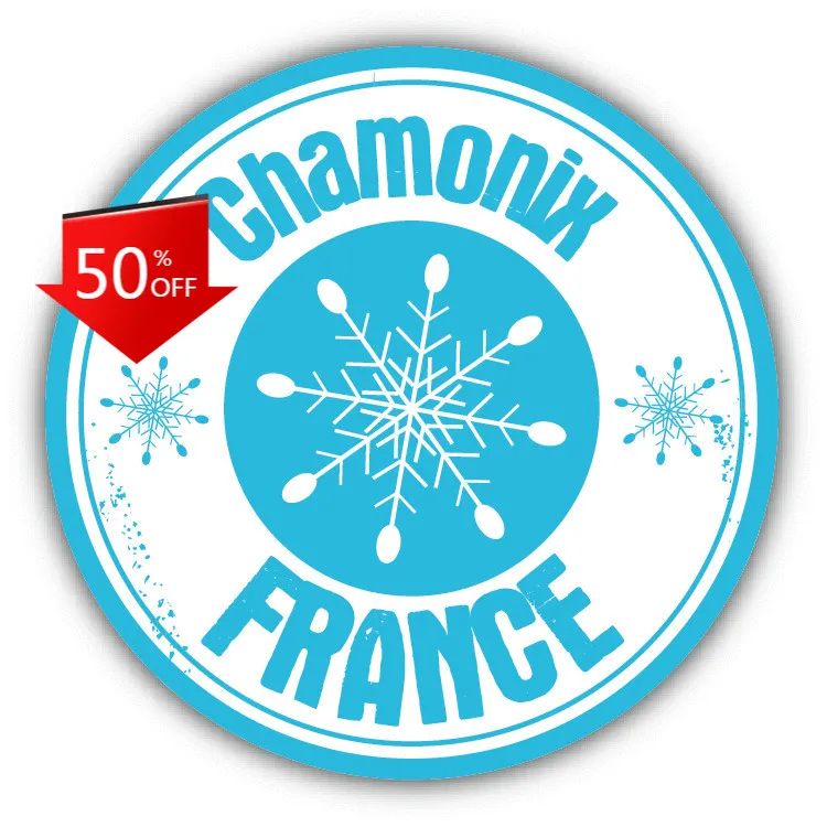 Chamoni France Travel Stamp Aesthetic Car Laptop Window Bumper Waterproof Vinyl Decal Gift Funny Cute Aesthetic Funny Unique