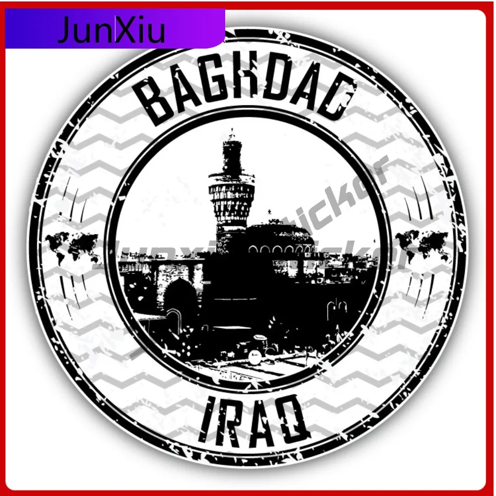 Baghdad Iraq Creative Sticker Stamp Travel Car Decal Bumper Stickers For Letter Boxes Cool Style Motorcycle Use Waterproof Vi