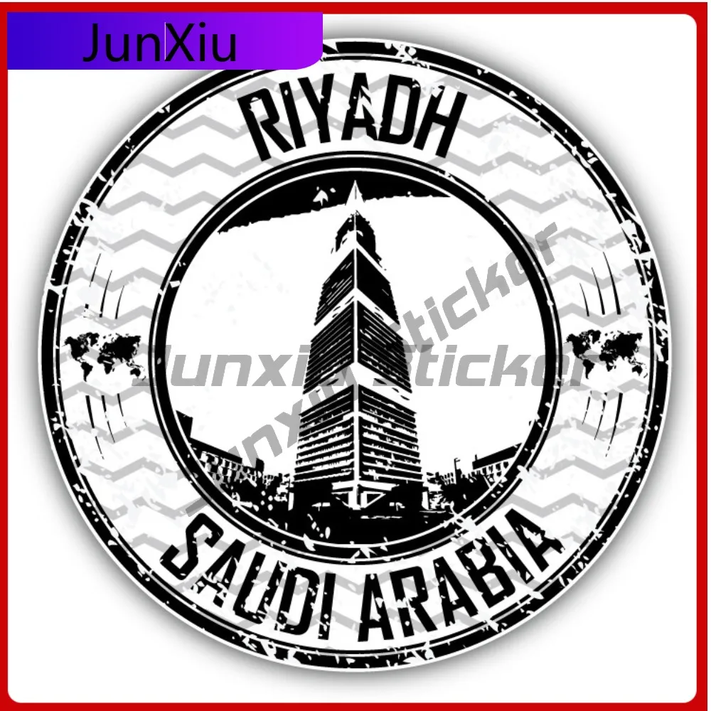 Riyadh Saudi Arabia Creative Sticker Stamp Travel Car Decal Bumper Stickers For Cars Funny Style Laptop Use Waterproof Vinyl