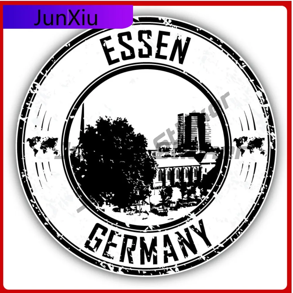 Essen Germany Creative Sticker Stamp Travel Car Decal Bumper Stickers For Laptops Anime Style Truck Use Waterproof Vinyl Deca