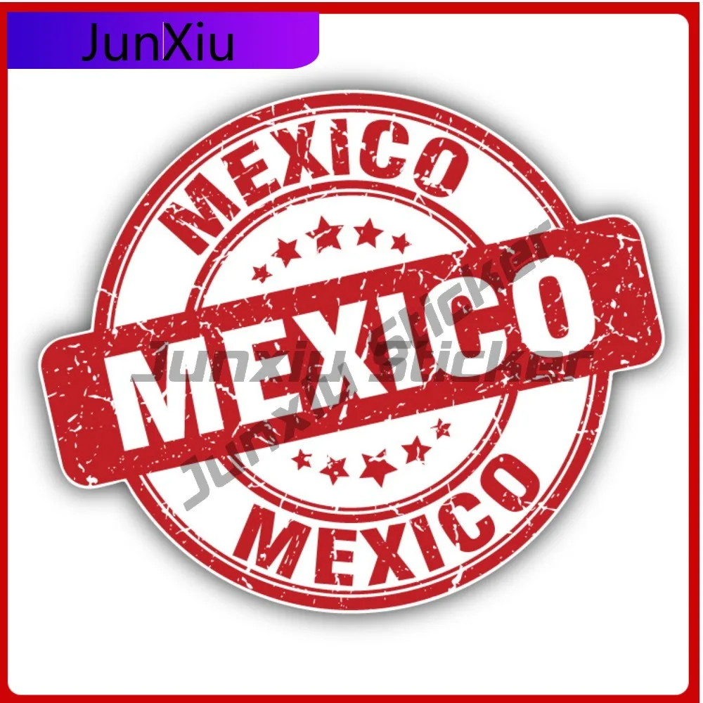 Mexico Grunge Travel Stamp Car Decal Bumper Stickers Cute Style Laptop Use For Car Window Decorative Car Sticker Accessories