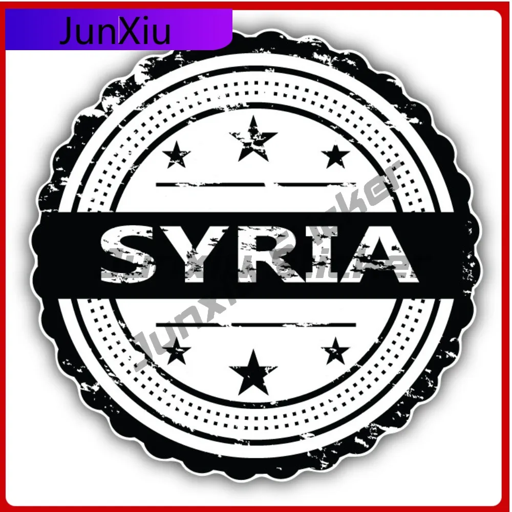 Syria Creative Sticker Stamp Travel Car Decal Bumper Stickers For SUVs Funny Style SUV Use For Rear Wi Automotive Decor Water