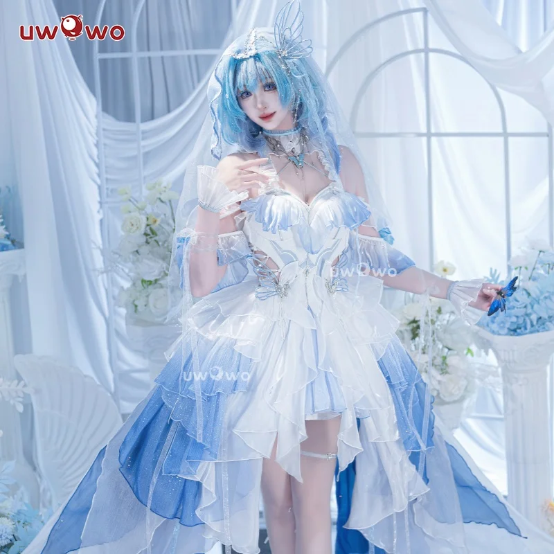 IN STOCK UWOWO Shorekeeper Cosplay Game Wuthering Waves Shorekeeper Fanart Oath Wedding Gown WuWa Cosplay Costume Halloween Cost