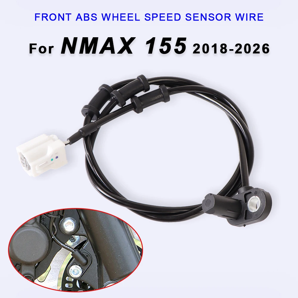Motorcycle Front ABS Wheel Speed Sensor Signal Wire For Yamaha NMAX 155 Nmax155 N-MAX 155 2018-2026 Silicone Cord Accessories
