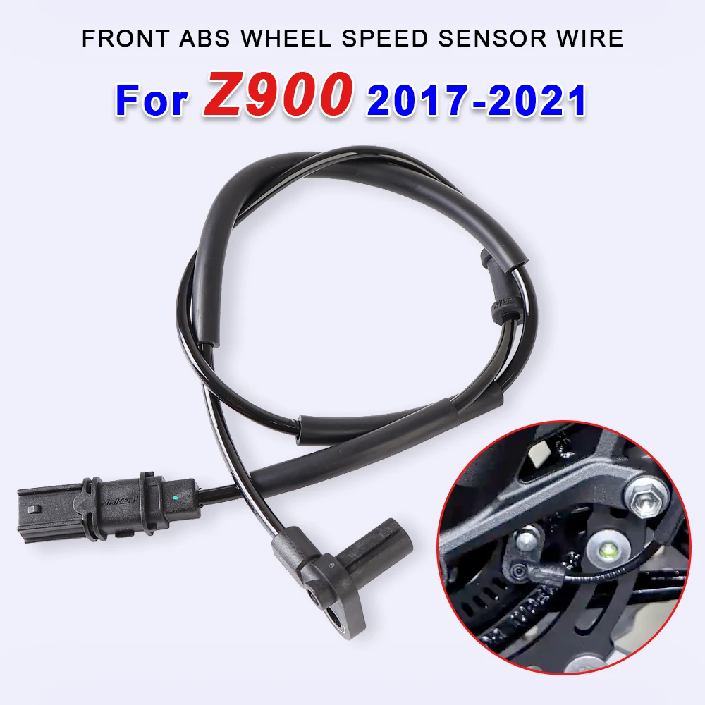 Front ABS Wheel Speed Sensor Signal Wire For Kawasaki Z900 2017 2018 2019 2020 2021 Motorcycle Wheel Silicone Cord Accessories