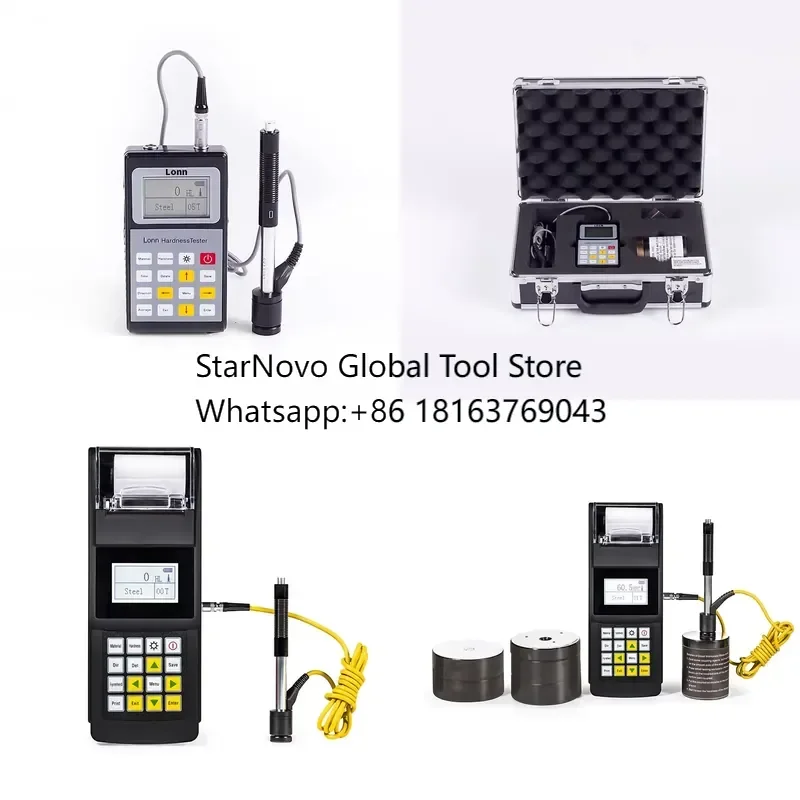 2026 Hot! Digital LCD Portable Metal Hardness Tester with HRA Scale 20-70HRC Range 0.5% Accuracy PC Connection