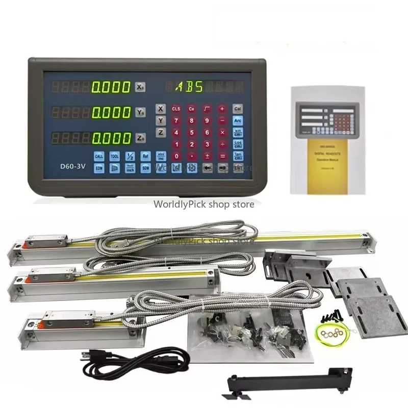 2/3 Axis Digital Readout Display High Accuracy Linear Scale for Lathe/Milling Electronic Measuring Instrument