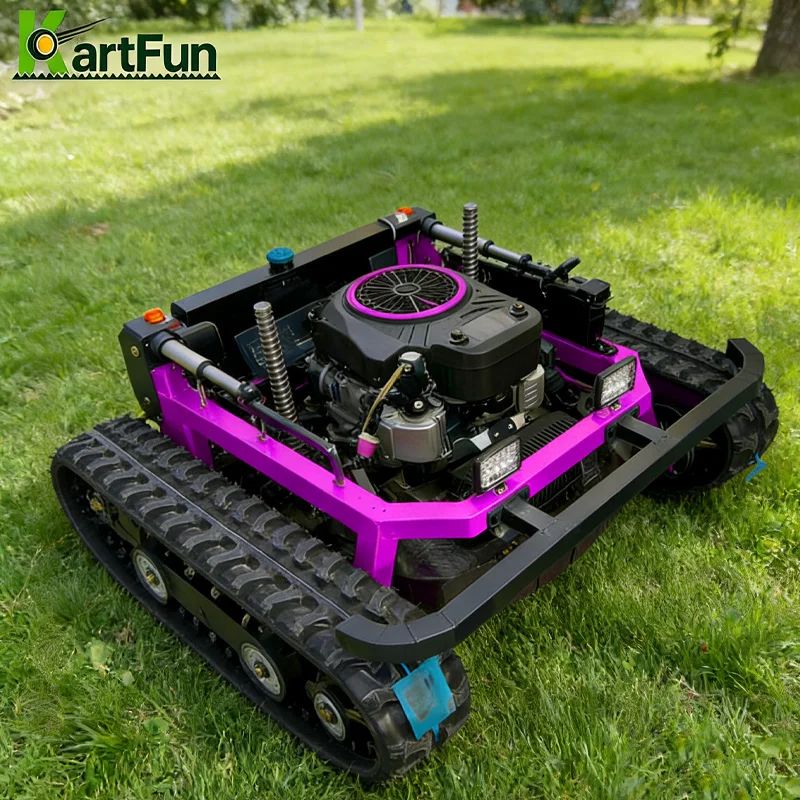 Self Propelled Remote Control Lawn Mower 196cc 800mm Cutting Size Adjustable Speed RC Mower Safe Stable for Home Commercial Use