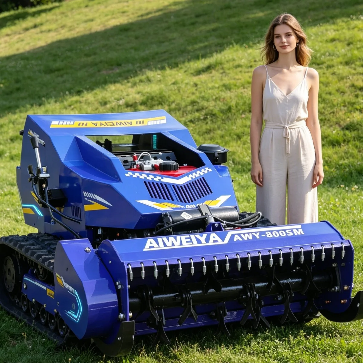 Customized Zero?Turn Petrol Lawn Mower Flexible Turning Lawn Mower Robot Gas Mowing Tool For Park Commercial Green Belt