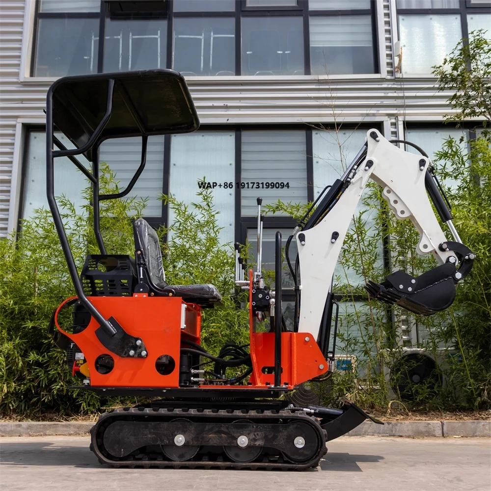 800 Kg Mini Excavator With Auger Breaker Rake for Garden Using 0.8 Ton Mini Excavator