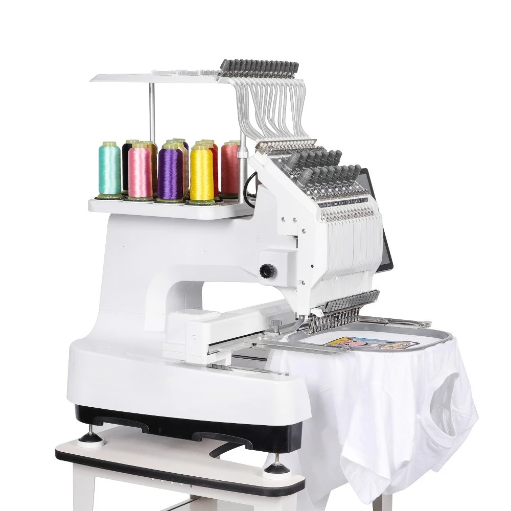 Industrial 15-Needle Computerized Embroidery Machine – Auto Trimmer, Cap & Shoe Hoop Compatible, USB Control