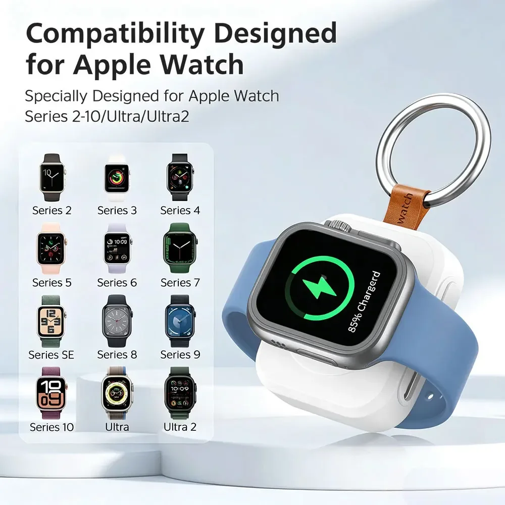 1200mAh Magnetic Wireless Charger for Apple Watch Series 10 9 8 7 Ultra 2 SE fast Charging Cable Accessories for iWatch 6 5 4 3