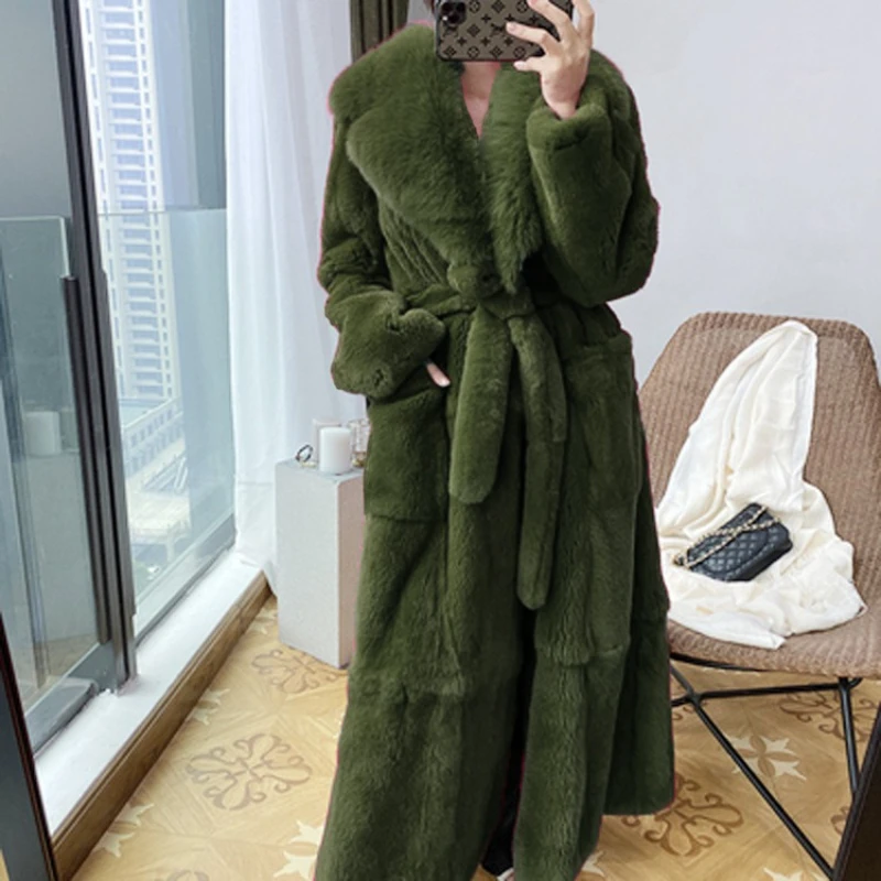 Faux Fur Coat Women Mid-length Coat Fashion Temperament Loose Plus Size Tummy Trend Multiple Colorways