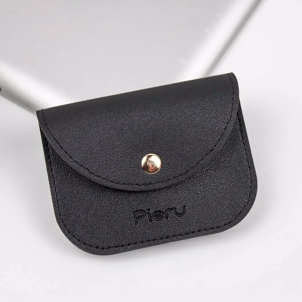 Portable Travel Small Macaron Color Lipstick Pouch Card Holders Mini Wallet Key Bag Leather Coin Purse Earphone Holder