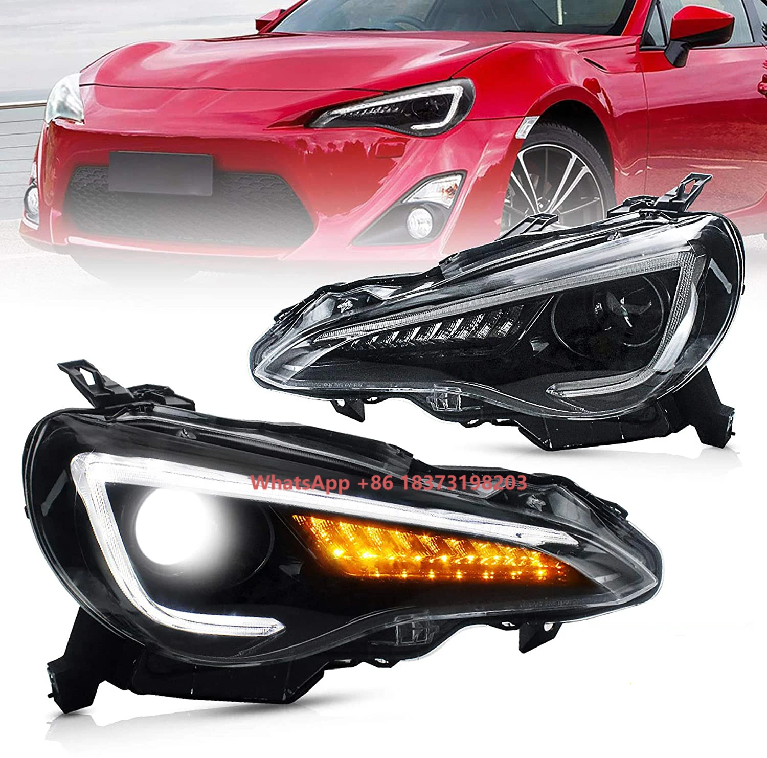 Car LED Head Lamp Headlights Assembly Headlamp Projector Fit for 86 2013 - 2019 Subaru BRZ