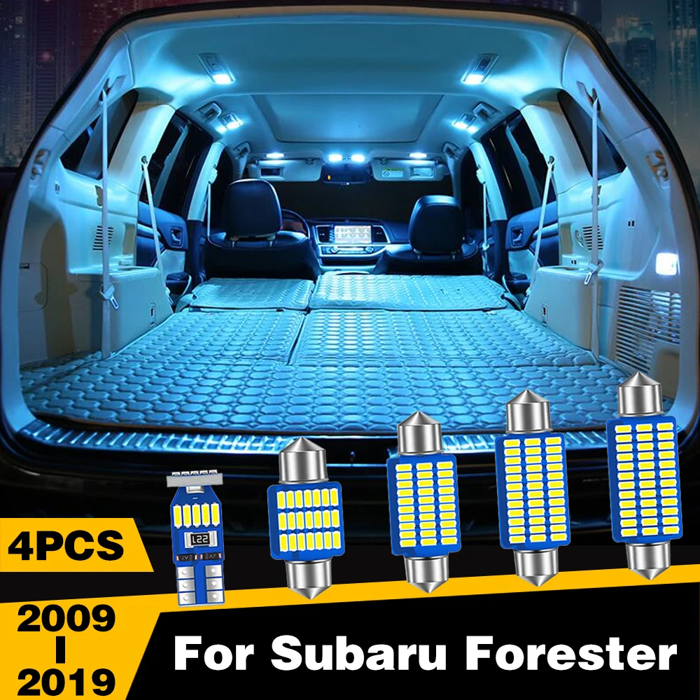 4 Pcs LED Car Interior Reading Light Auto Accessories For Subaru Forester 2009 2010 2011 2012 2013 2014 2015 2016 2017 2018 2019