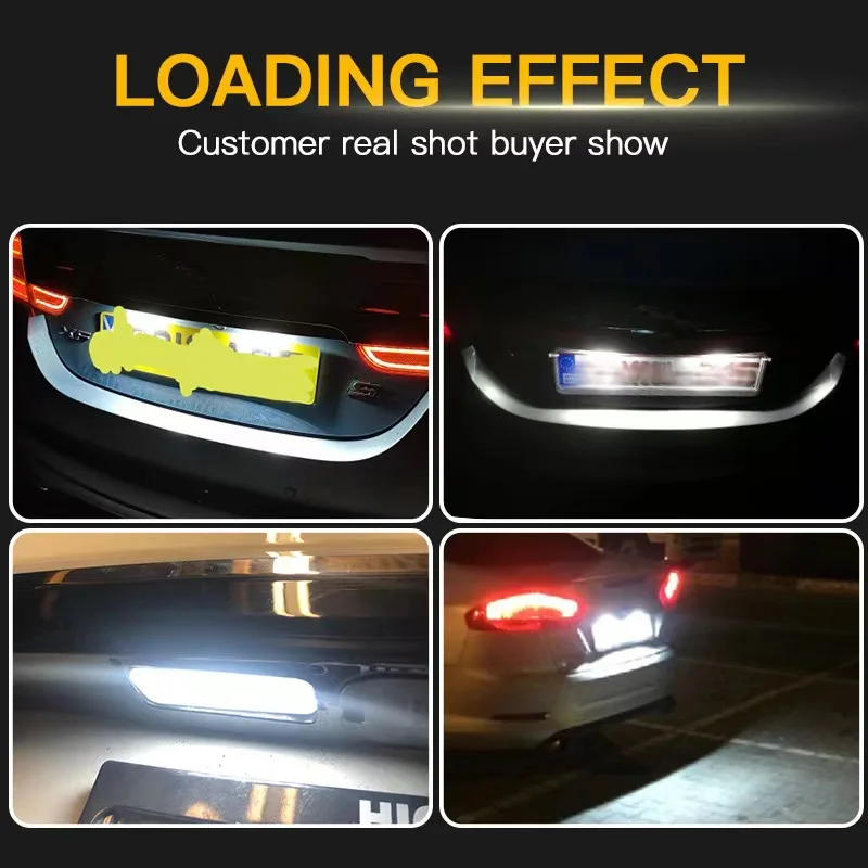 2PCS LED Beads License Plate LED Light Lamp Number Light for Infiniti Q50 2013 2014 2015 2016 2017 2018 2019 2020