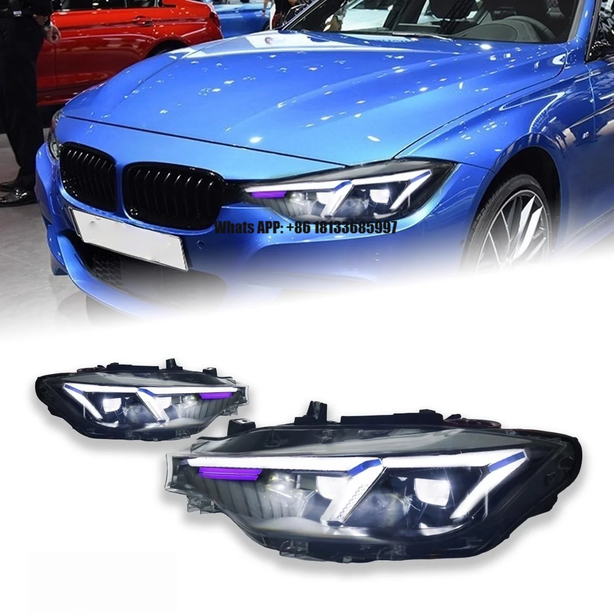 LED Headlights for BMW 3 Series Headlights Assembly for F30 F35 with LED DRL Sequential Turn Signals 2013 to 2019