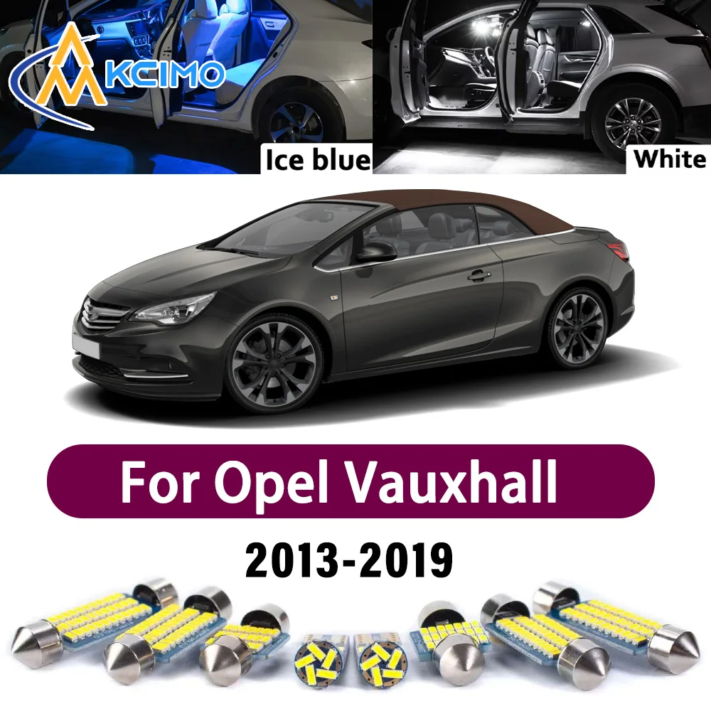 High Lumen CANBUS Error Free LED Interior Light Kit For Opel Vauxhall Cascada 2013 -2019 Map Trunk Reading Dome Lamp Bulbs Set