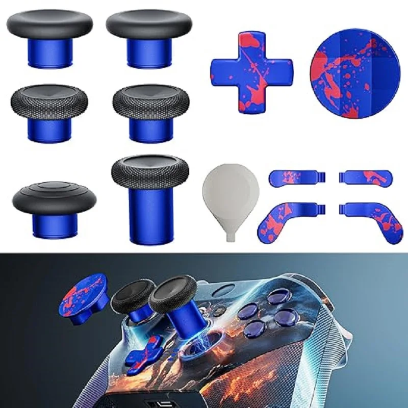 For Xbox Elite Series 2 Controller 14 in One Kit, Equipped with 6 Premium Metal Thumb Sticks to Enhance Gaming Experience