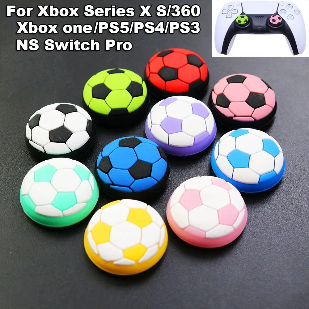 YUXI 1pc For PS5 PS4 PS3 For NS Switch Pro Xbox One Series 360 Controller Football Non-slip Joystick Cover Silicone Thumb Stick