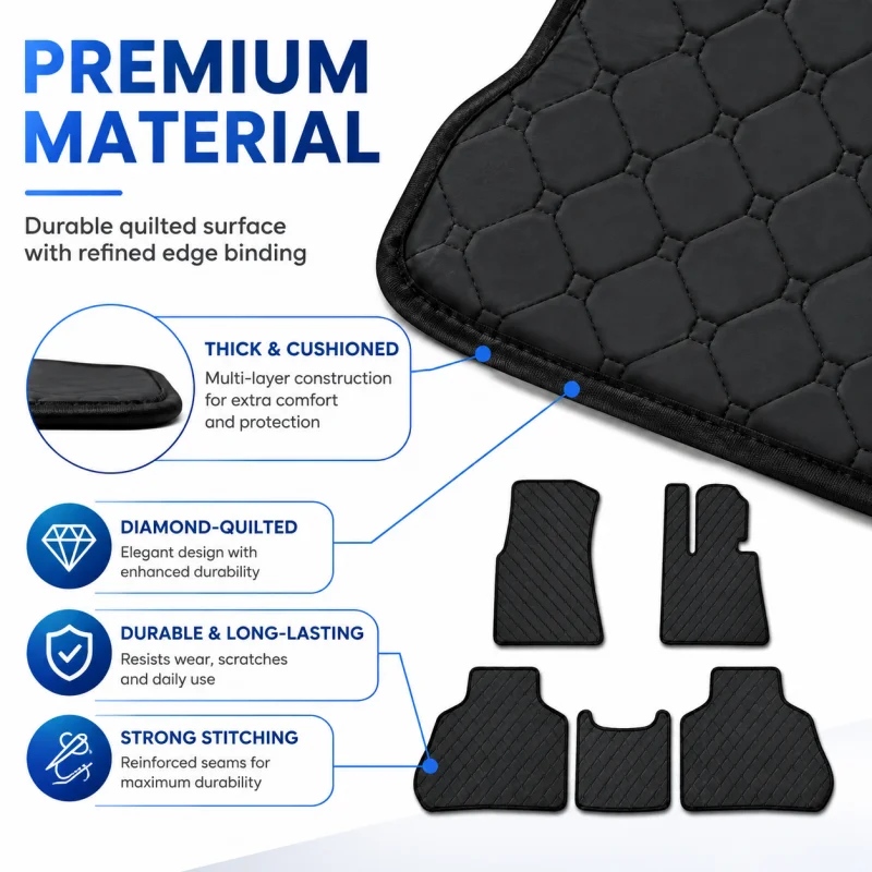 Custom Flat Car Floor Mats Fit Suzuki All Models 1998-2027 Luxury PU Waterproof Anti-slip Car Accessories Carpets Covers LHD/RHD