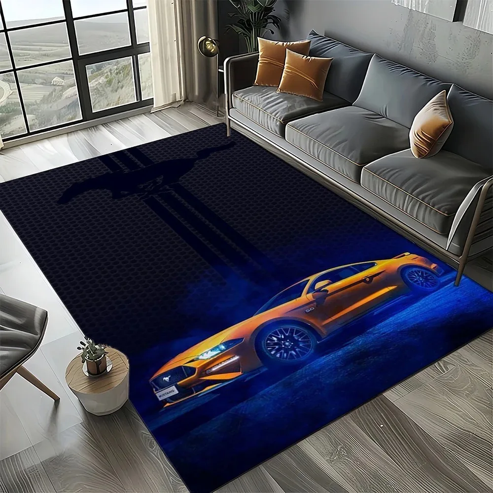 3D Racing Car Rug Large Motorcycle Carpet Non-slip Floor Mat for Home Living Room Bedroom Doormat Decor Kid Play Area Rug Carpet