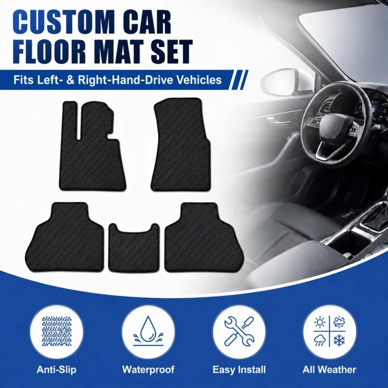 Custom For Suzuki All Models Car Flat Floor Mat Car Accessories Luxury Waterproof Carpets Covers Non-slip Foot LHD/RHD