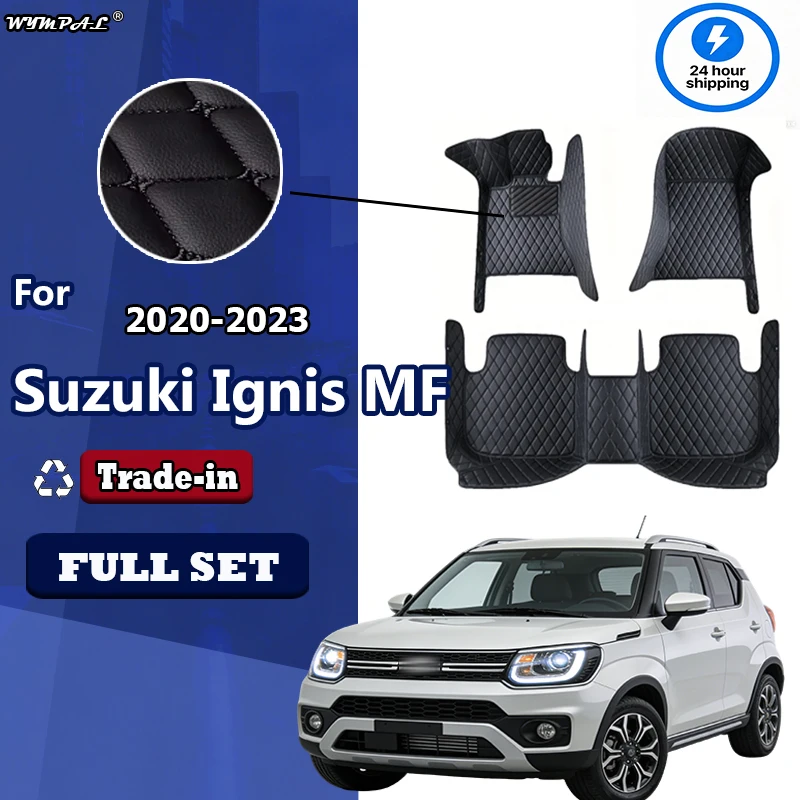 Car Mats For Suzuki Ignis MF 2020 2021 2022 2023 Auto Leather Floor Mat Durable Rugs Carpets Pads Car Accessories Interior Parts