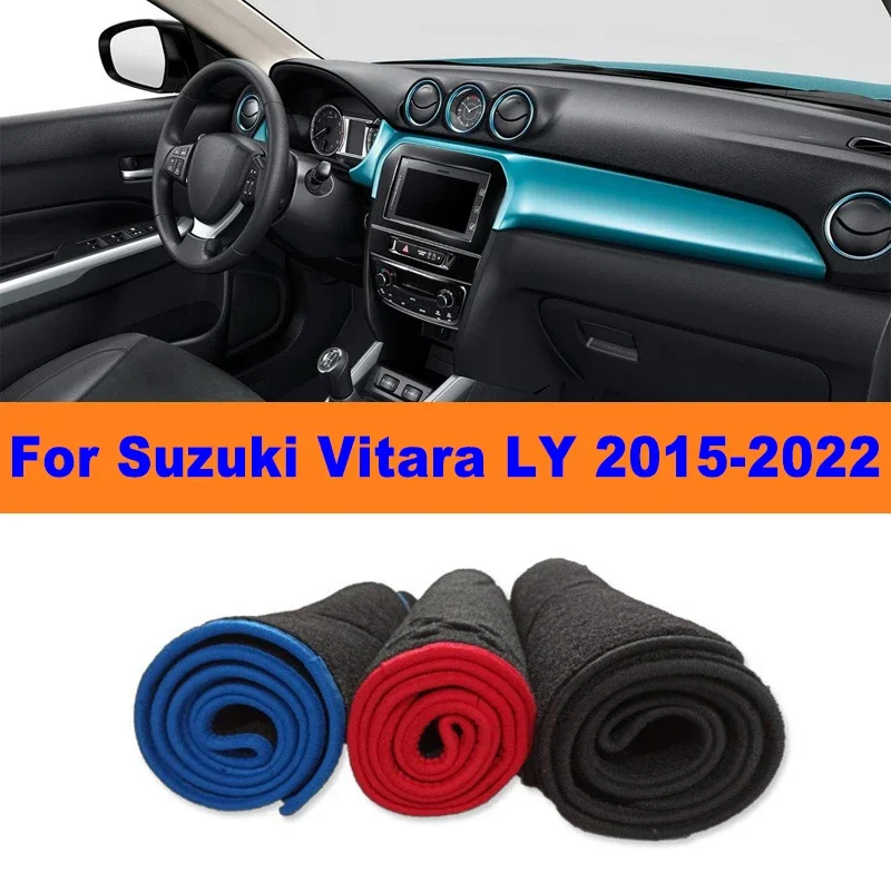 Anti-Glare Dashboard Cover Dash Mat Non-Slip Sun Shade Pad Interior Protector For Suzuki Vitara LY 2015-2022 2016 2017 Car Parts