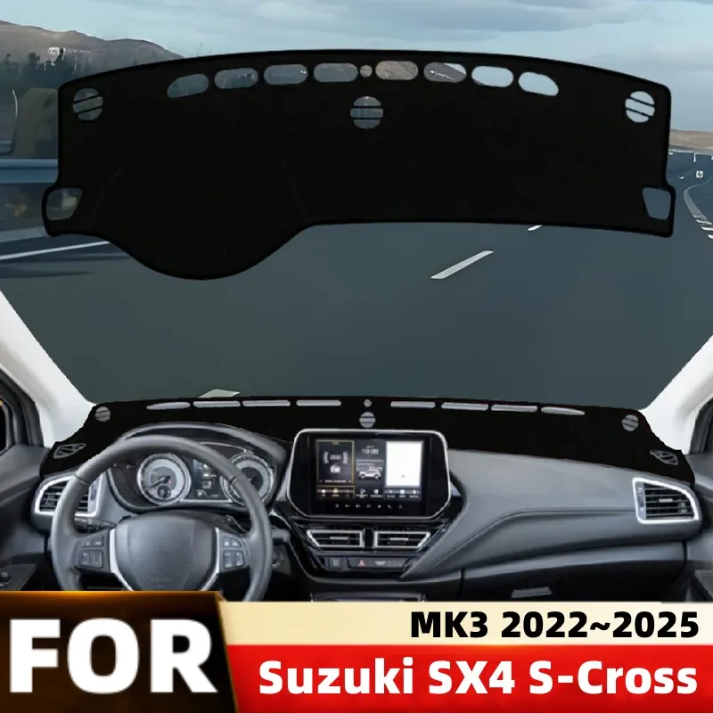 For Suzuki SX4 S-Cross JY MK3 2013-2025 Car Central Console Dashboard Cover Sunshade Pad Anti-UV Carpet Non-slip Mat Accessories