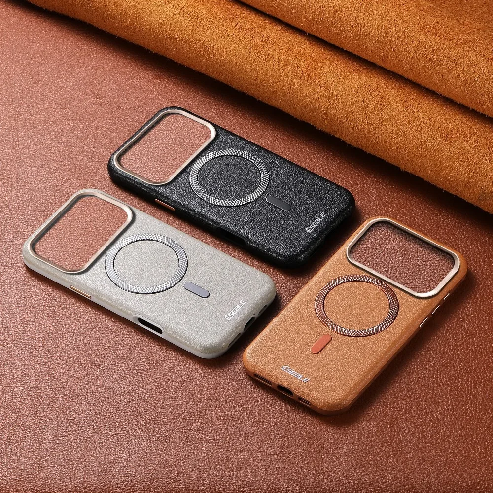 Back Magnetic Phone Case for iPhone 17 Air 16 15 14 13 Pro Max with Support Wireless Charging Protective Cover