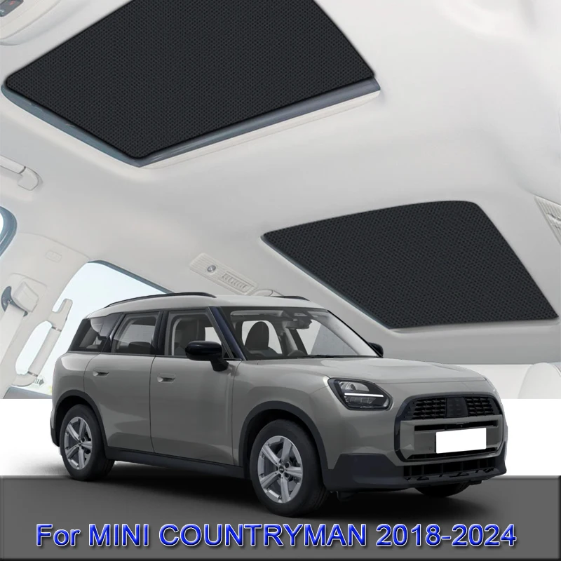 For MINI COUNTRYMAN 2018-2024 Car Electrostatic Adsorption Sunroof Sunshade Heat Insulation Skylight Sticker Auto Accessories