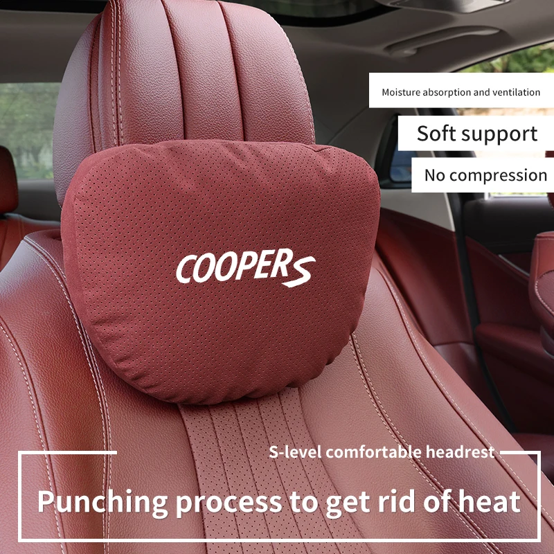 Car Interior Headrest Waist Rest For MINI Cooper S Auto Headrest Neck Support Seat Lumbar Cushion Soft Neck Pillow Accessories