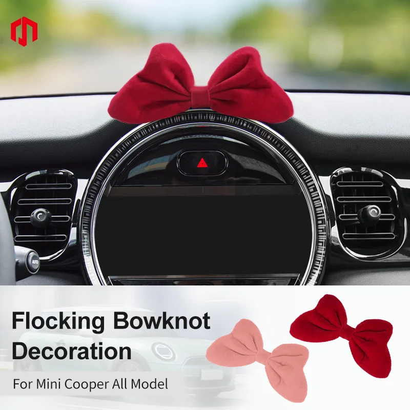 Car Central Control Screen Bow Decoration Sticker For Mini Cooper F56 F60 F55 R56 R60 J01 J05 U25 F66 General Car Accessories