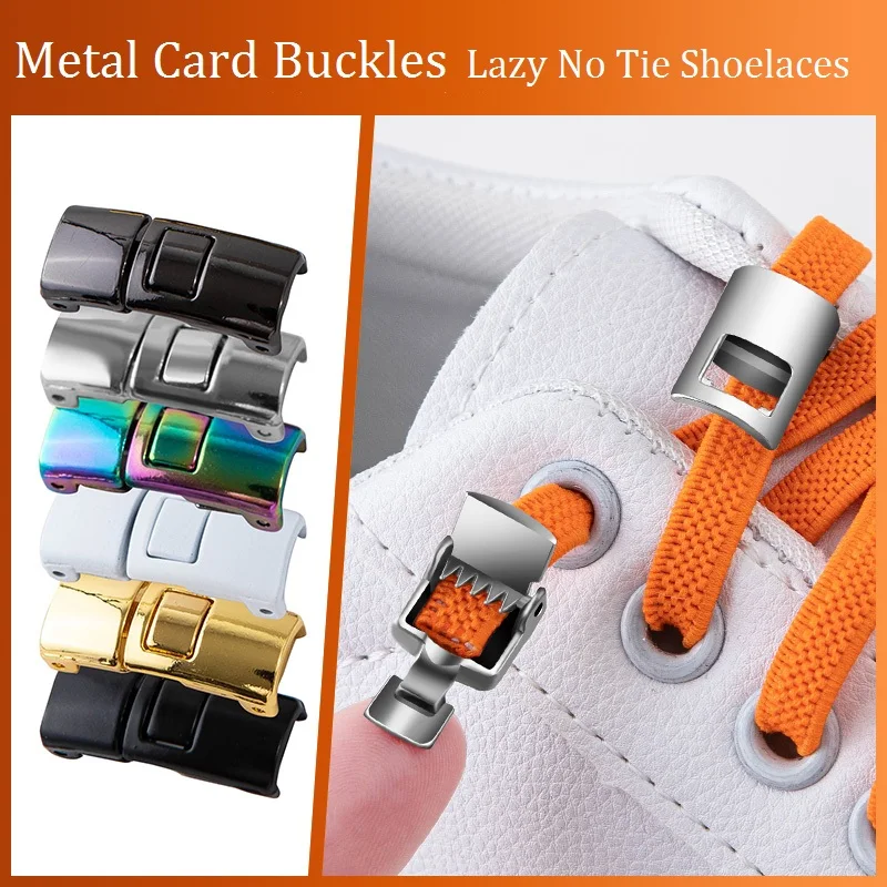 Metal Magnetic Clip Locking Buckle Lazy Laces No Tie Shoelace Buckle Metal No Tie Shoe Buckle Shoe Material Shoe Accessories