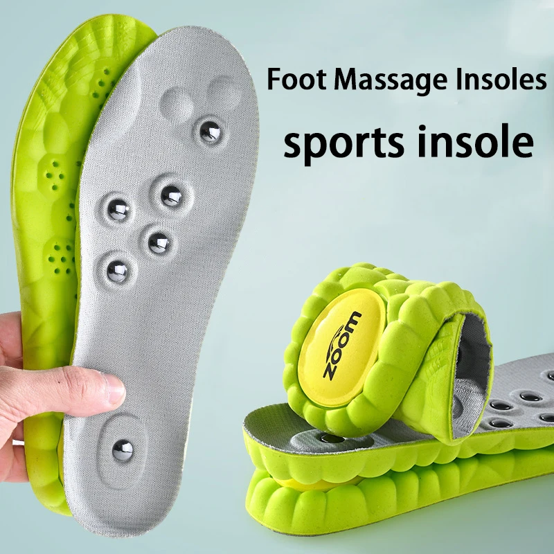 Magnetic Comfort Insole Unisex Acupoint Massage Insoles Breathable Shock-Absorbing Shoe pad 1Pair