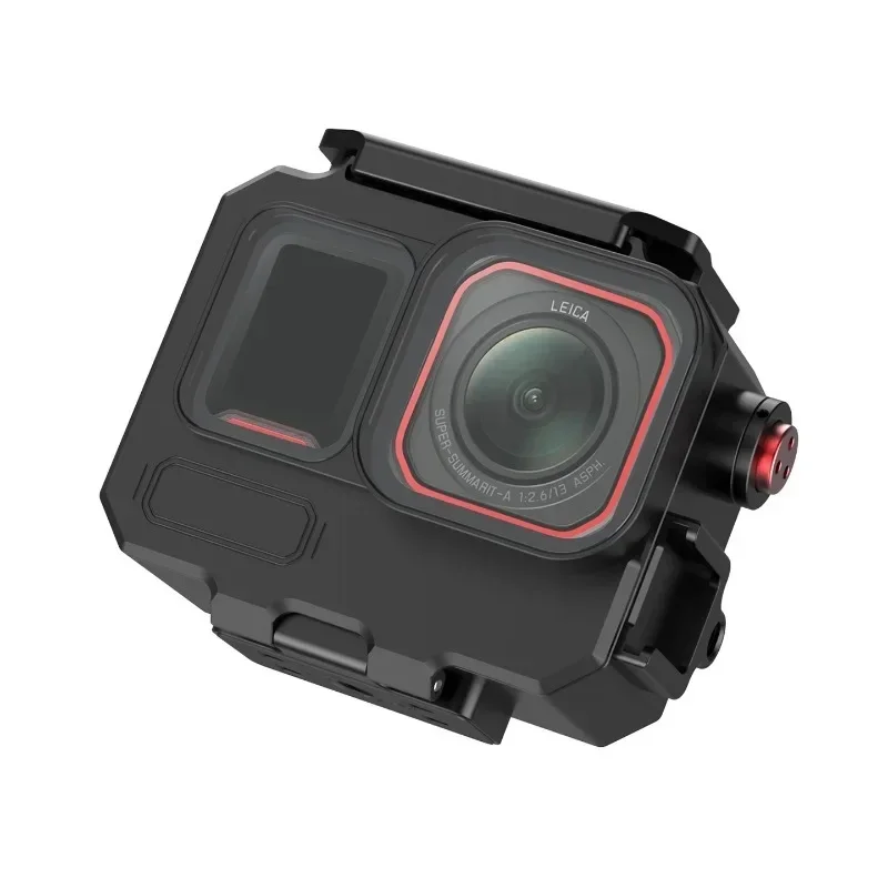 For Insta360 Ace Pro 2 80M Waterproof Housing Aluminum Dive Case Quick Release Magnetic Cold Shoe Mount Action Camera Underwater