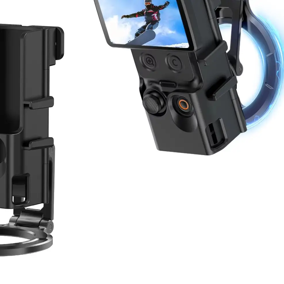 For DJI Pocket 4/4Pro – Magnetic Mount, 3-Axis Adjustable Cold Shoe, 1/4