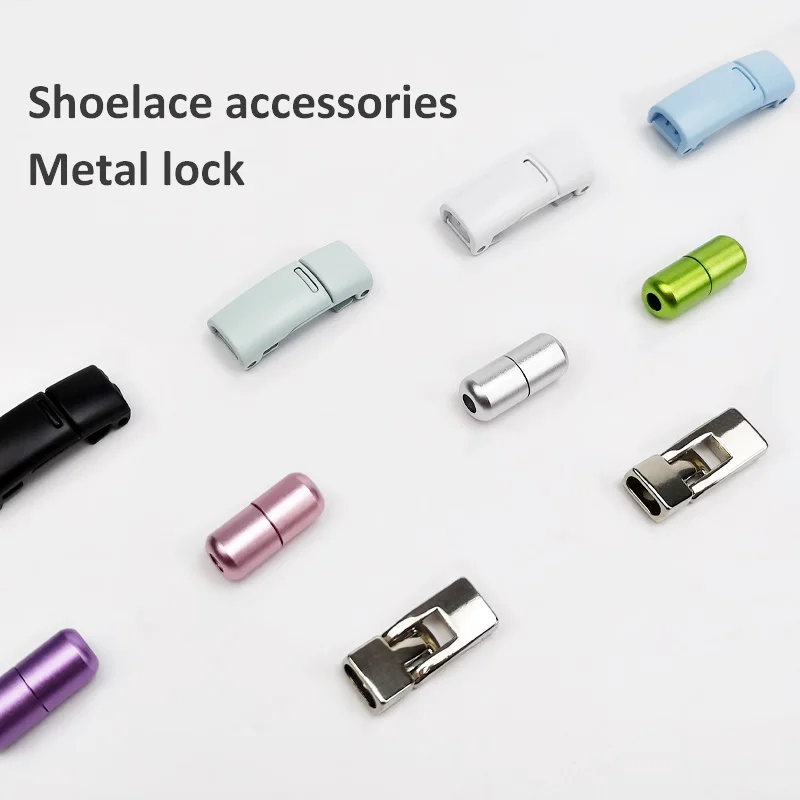 2026 Fashion New Metal Shoelace Magnetic Buckle Shoes Accessories Sneaker Kits Metal Laces Buckle 4 Style Shoe Decorations