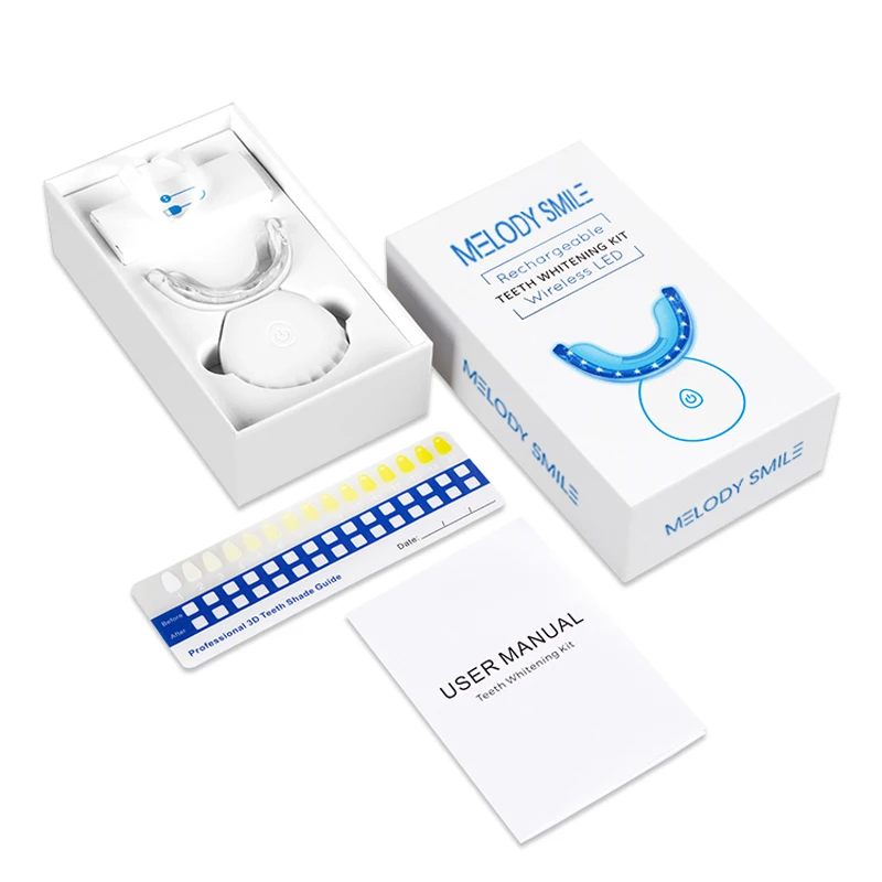 Blue Light Teeth Whitening LED Kit Wireless Home Whitening Private Logo Customizable Wholesale K02