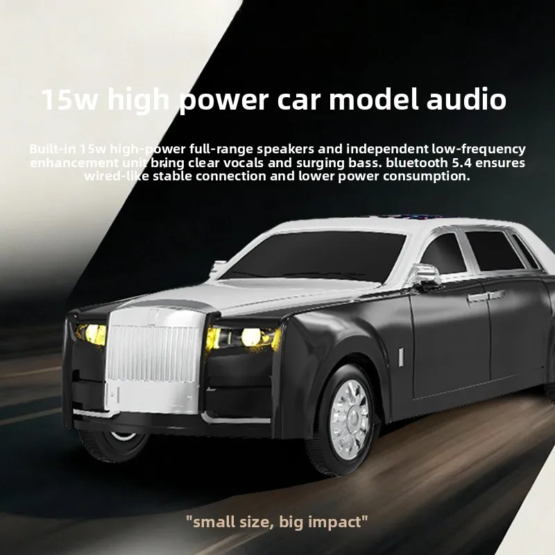 Phantom Car Model Bluetooth Speaker Led Light Wireless Audio Player Home Ornament Multifunction Desktop Sound Device