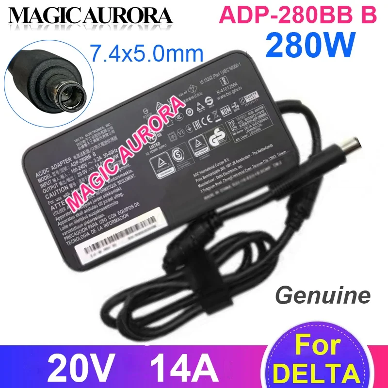 Genuine DELTA ADP-280BB B Power Adapter 20V 14A 280W 7.4x5.0mm For Acer Predator X35 35