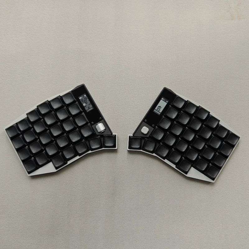NEW Sofle Low Profile Wireless Split Keyboards Kit Custom Roller Joystick Nice View Screen Choc V1/V2 Switch ZMK Shock Keyboard