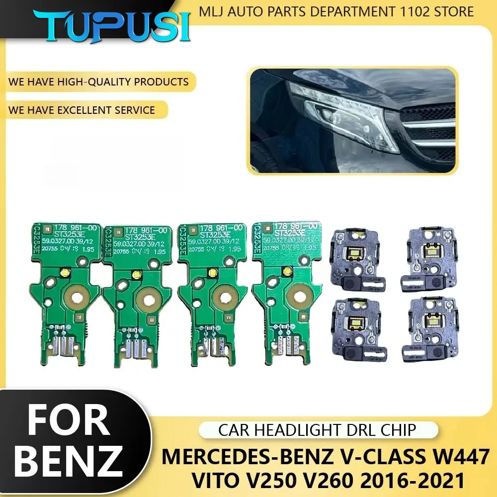 New for Mercedes-Benz V-Class W447 Vito V250 V260 2016-2021 Car Headlight DRL Chip LED Board White Light Light Source Board Chip